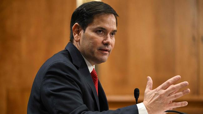 Senator Rubio during the confirmation hearing. Picture: AFP