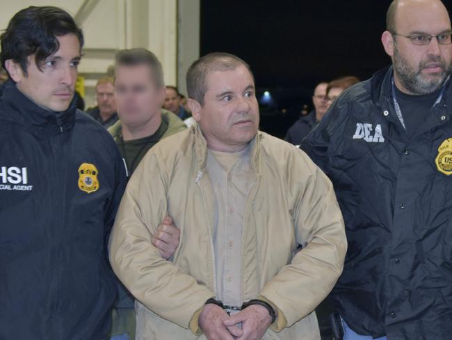 Druglord Joaquin "El Chapo" Guzman was sentenced to life in a US prison earlier this year. Picture: AFP