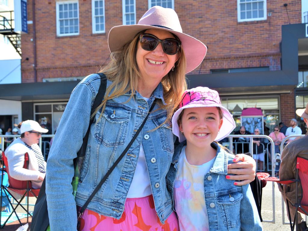 At the 2023 Grand Central Floral Parade are (from left) Bronwyn Timms and Izzy Blair. Picture: Rhylea Millar