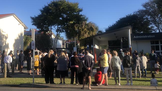 Parents and police outside Labrador State School