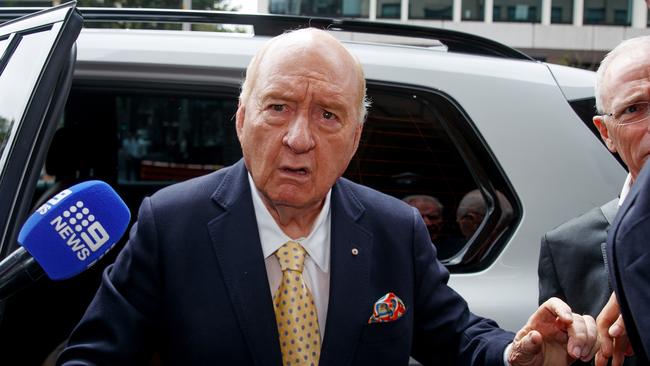 Alan Jones arrives at the Downing Centre on Wednesday. Picture: NewsWire / Nikki Short