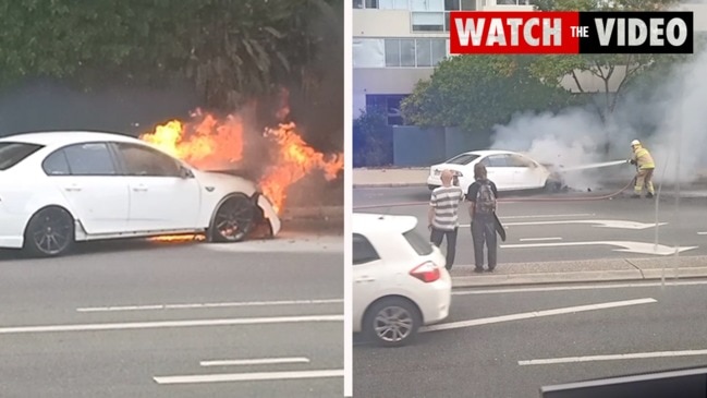 Car engulfed in flames in Fortitude Valley