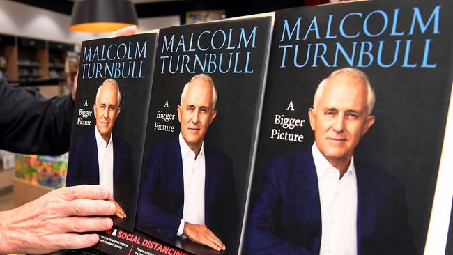 Publishing insiders expect bookshops, including online retailers Amazon and Booktopia, to have sold more than 5000 copies of Mr Turnbull’s book in the first week. Picture: AFP