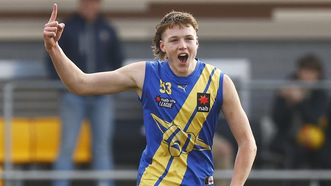 Logan Morris is off to the Lions. Picture: Daniel Pockett/AFL Photos