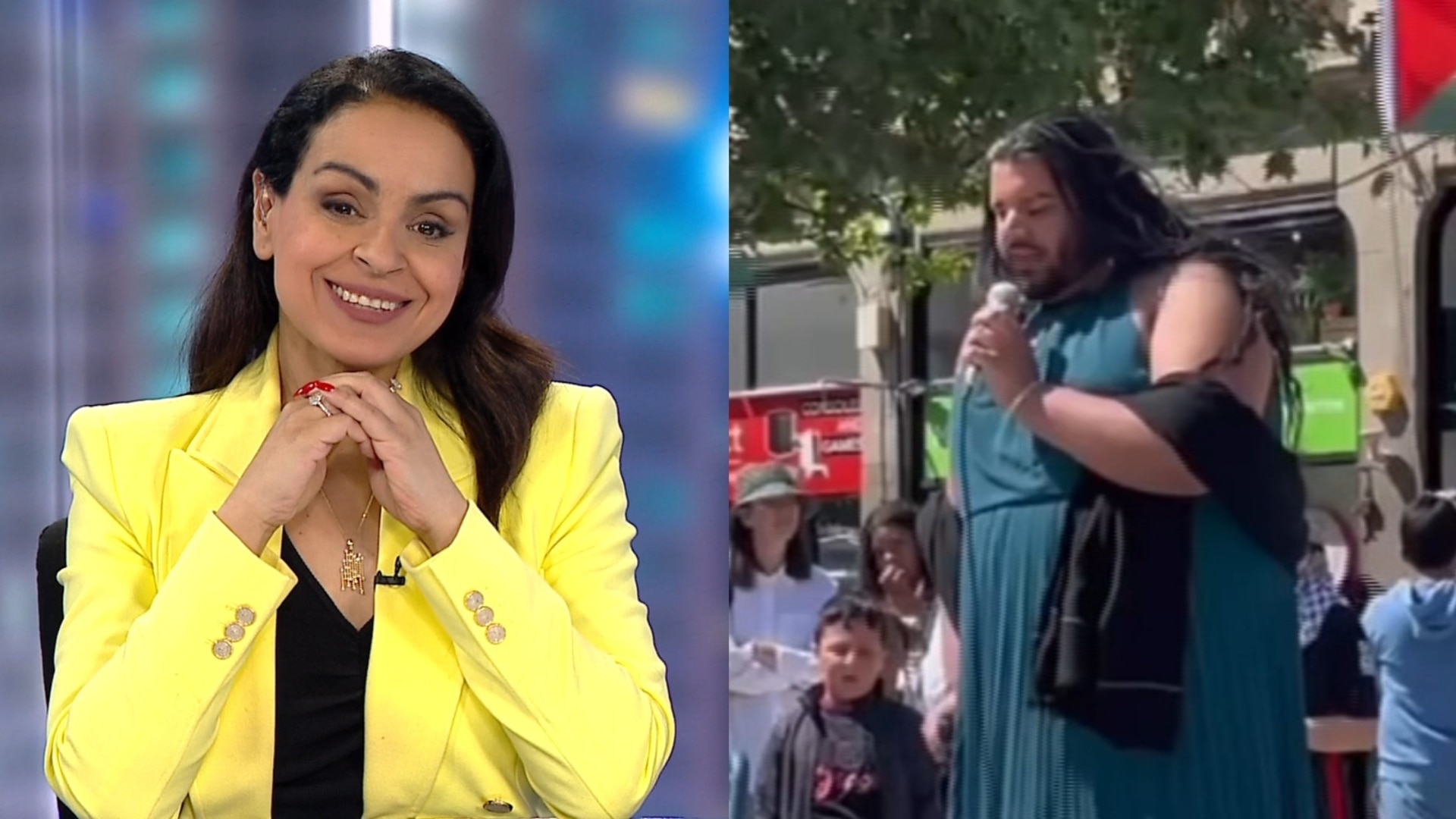 Lefties Losing It: Trans Muslim activist leads pro-Palestine protest in a dress