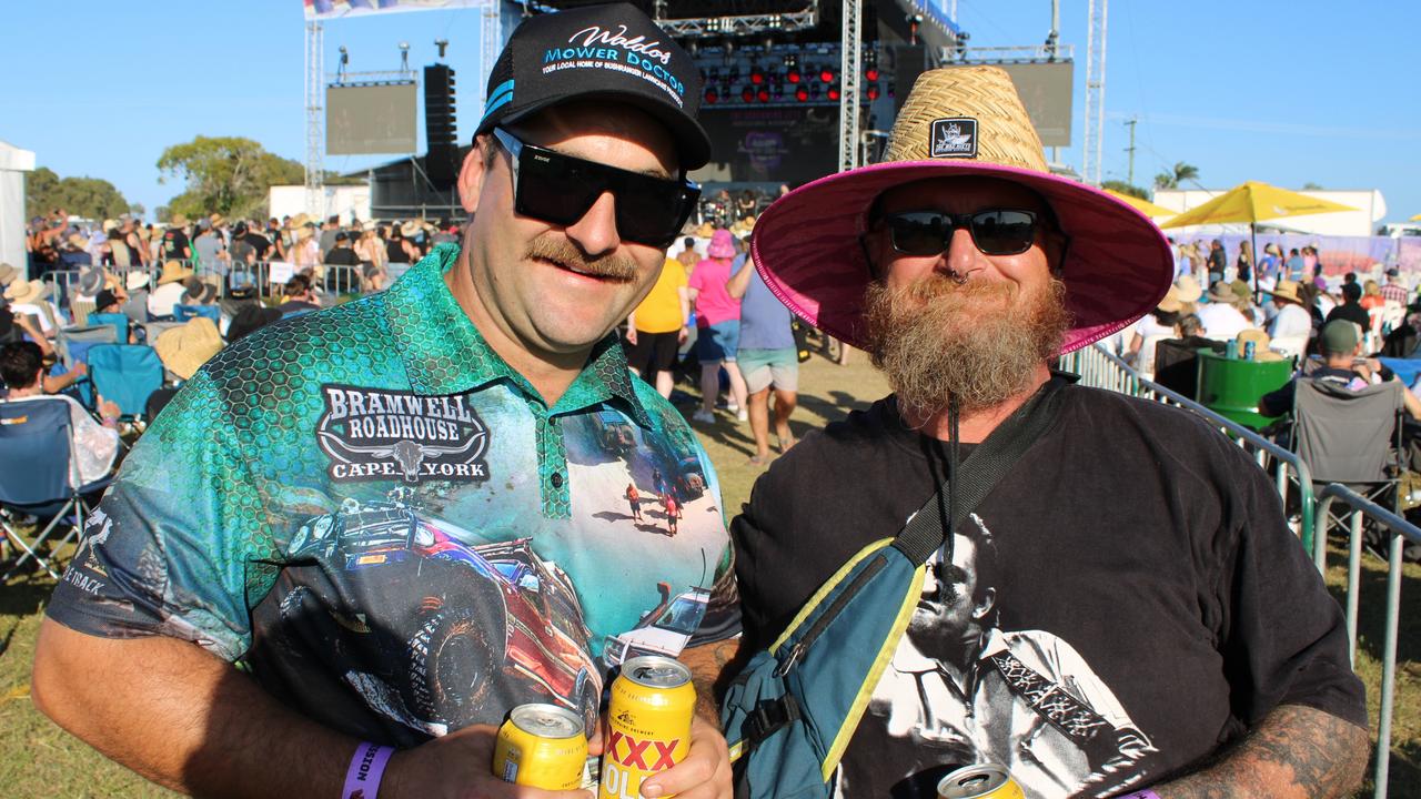 Wade Johnston and Dale Chandler enjoyed the Lighthouse Rock 2023 festival in Bundaberg on Saturday, October 14.