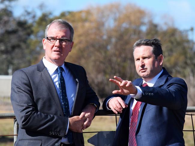 Mr Daley and Mr Warren announced funding for a business case study into high speed rail at Menangle Park earlier this year.