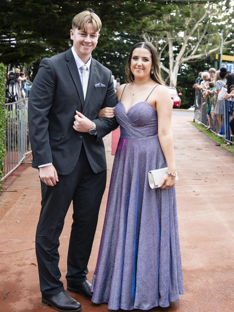 Roman Findlay and partner Zahnee Walters at St Mary's College formal at Picnic Point, Friday, March 24, 2023. Picture: Kevin Farmer