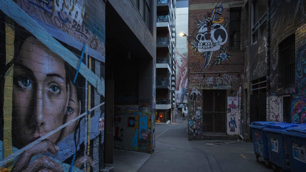 Melbourne’s AC/DC lane. Picture: NCA NewsWire / Daniel Pockett