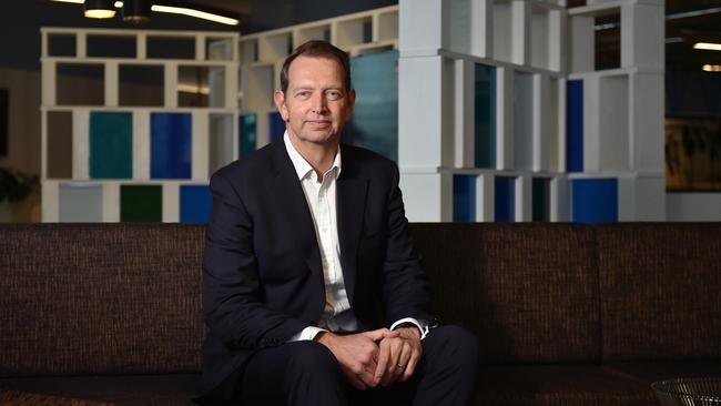 Medibank CEO David Koczkar has apologised to customers and says the health fund remains well capitalised. Picture: NCA NewsWire / Nicki Connolly