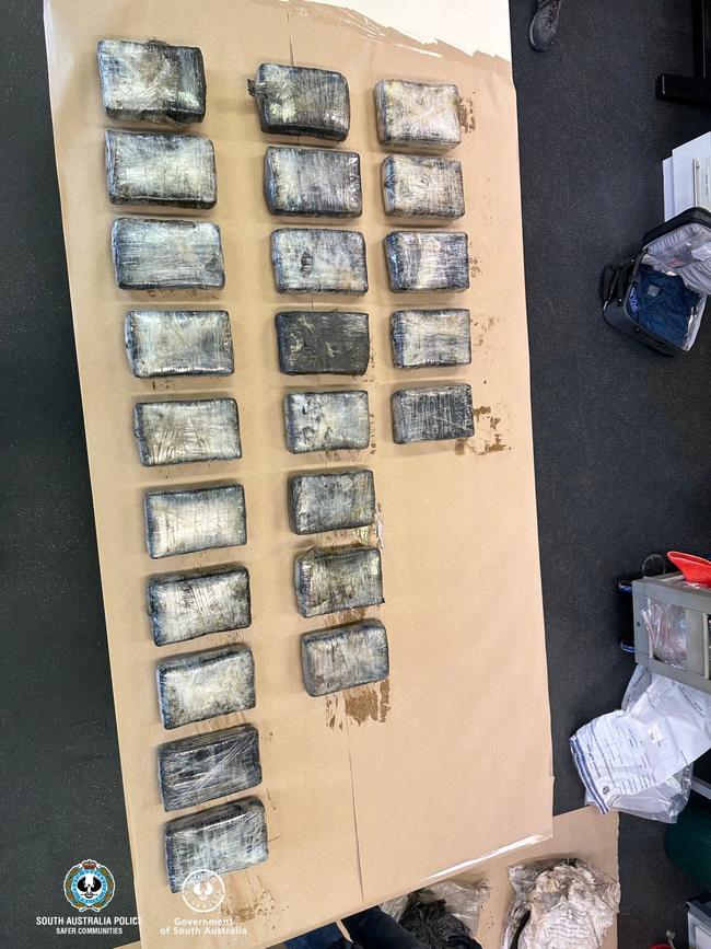 The cocaine was found on board a ship docked at Port Pirie. PIcture: SA Police