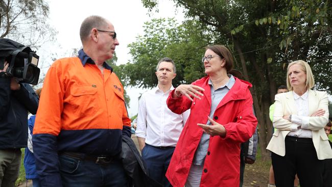 Labor MP Jason Clare, Federal Member for Macquarie Susan Templeman and Senator Katie Gallagher, Picture: Tim Hunter.