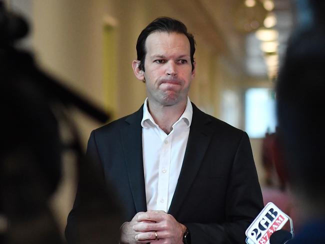 Matt Canavan speaks to reporters. Picture: Getty Images.