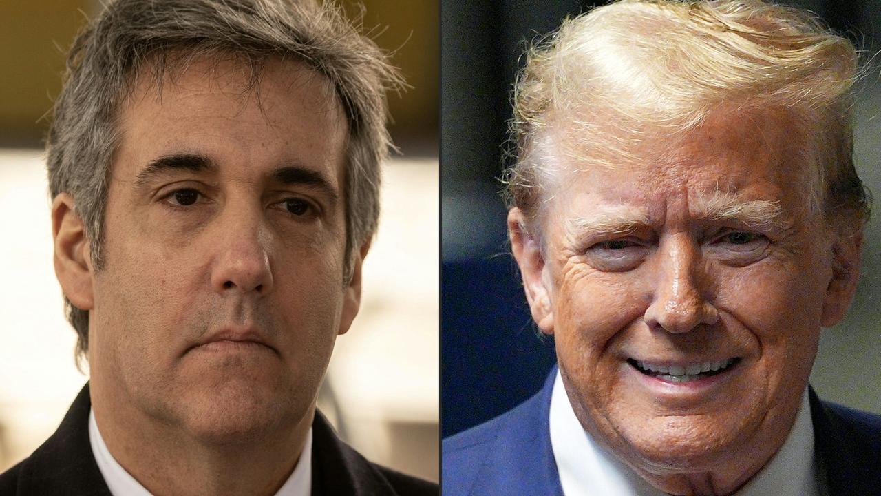 (COMBO) This combination of pictures created on May 13, 2024 shows former Trump Attorney Michael Cohen on March 15, 2023 in New York and former US President Donald Trump in New York City, on May 10, 2024. Donald Trump's criminal trial in New York was expected to hear his former lawyer turned tormentor Michael Cohen testify on May 13, 2024 about his role in what prosecutors say was a cover up of payments to hide an affair. (Photo by Yuki IWAMURA and Curtis Means / various sources / AFP)