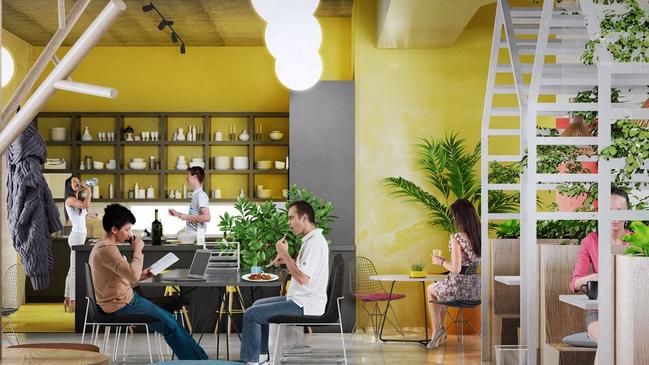 Artist impressions of the Cohort co-working spaces at the Gold Coast Health and Knowledge Precinct