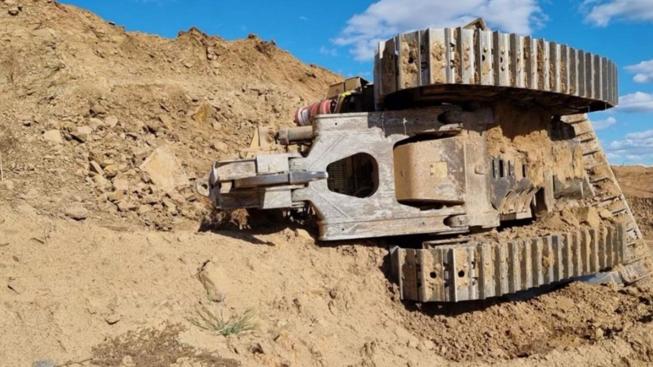 A dozer rollover at Blackwater mine. Picture: RSHQ