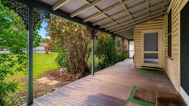 The large veranda is one of the many features.