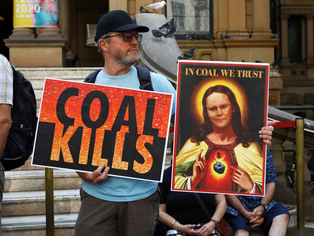 Climate protesters pictured in Sydney. Picture: Matrix