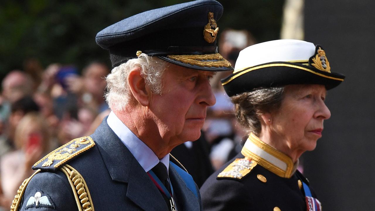 Princess Anne (right) has one of the royal family’s more modest personal fortunes. Picture: AFP