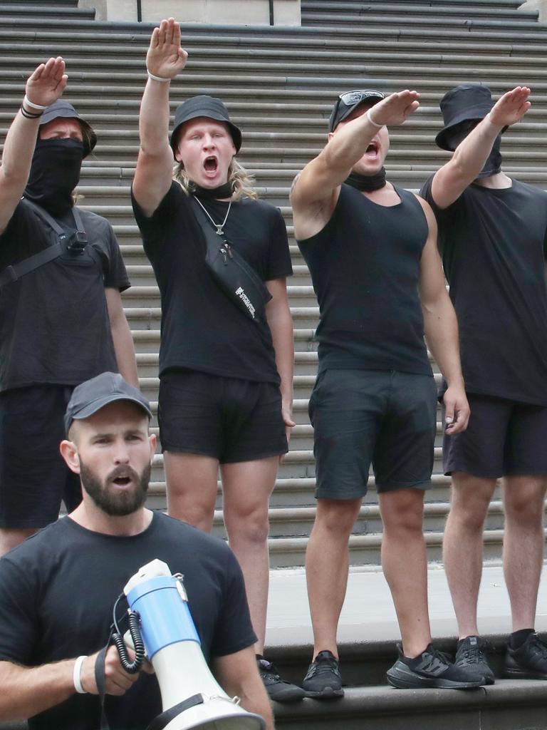 Chilling Past Of National Socialist Network Neo Nazi At Melbourne Protest Daily Telegraph