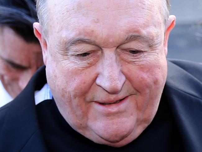 Archbishop Philip Wilson leaves the Newcastle Local Court in Newcastle, Tuesday, May 22, 2018. The Adelaide Archbishop has been found guilty of concealing historical child sexual abuse. (AAP Image/Peter Lorimer) NO ARCHIVING