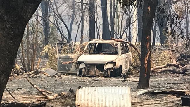 Bushfire damage around Deepwater in Central Queensland.