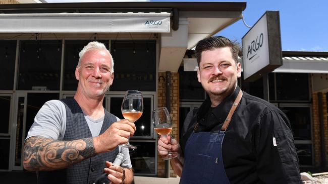 Owner Jason Taylor and head chef Ryan Boyle at their new cafe Argo in Buderim. Picture: Patrick Woods.