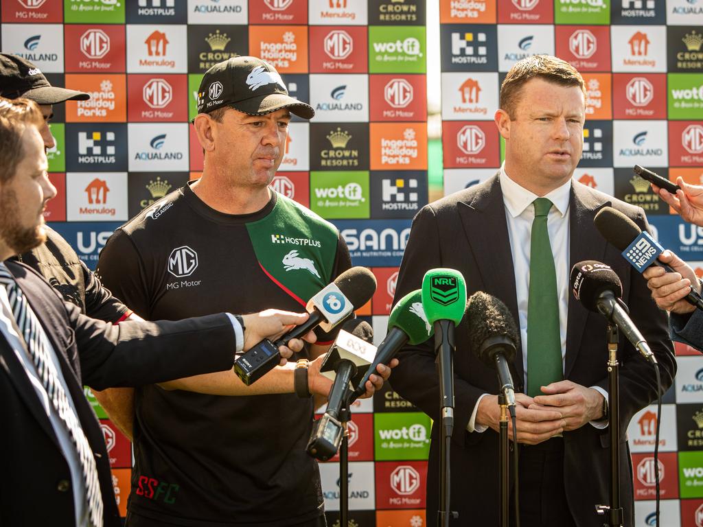 Rabbitohs boss Blake Solly will be heading to Las Vegas later this month in economy with the rest of his staff. Picture: Julian Andrews