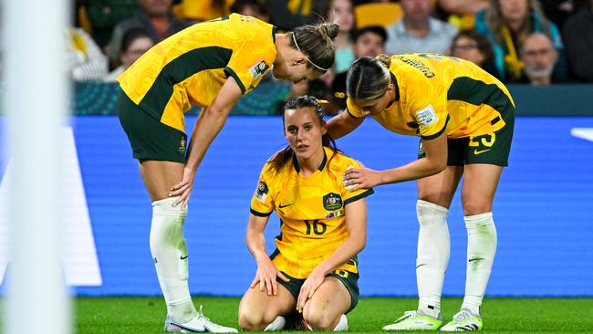 The Matildas’ hopes of making the Round of 16 rest on their game against Canada. Picture: AAP