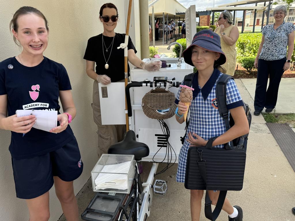 Columba Catholic’s career advisor Helen Milton said the school is planning a range of activities to help foster and support an entrepreneurial spirit in students – and what better way to celebrate Isabella's win than with free ice-cream? Picture: supplied