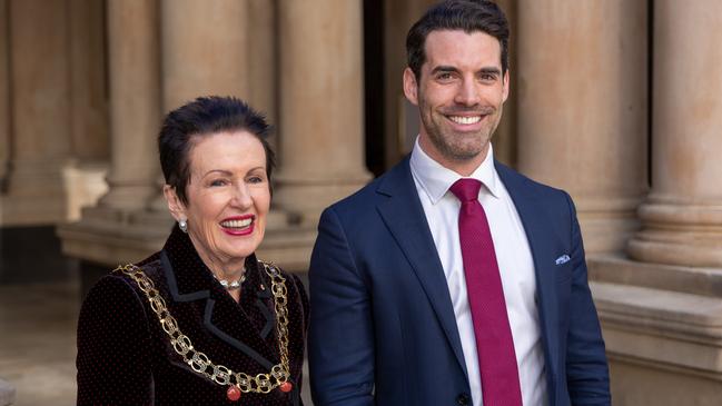 City of Sydney Lord Mayor Clover Moore, left, and deputy Lord Mayor Zann Maxwell. Picture: City of Sydney