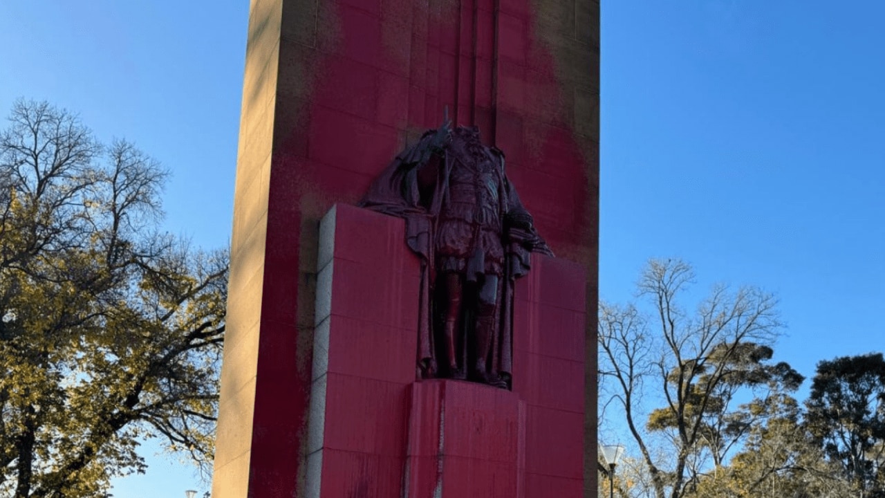 ‘Red and headless’: King George statue vandalised on King’s B’day