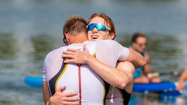 Gold Coast kayakers Tom Green and Jean van der Westhuyzen. Picture: JGR IMAGES