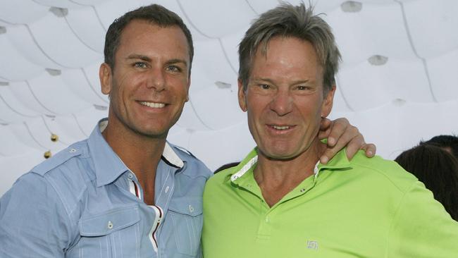 Riva Christmas Party. Wayne Carey with Sam Newman