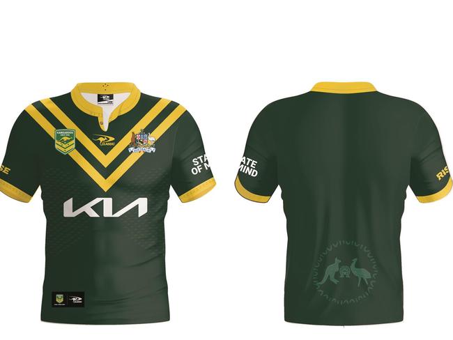 Kangaroos' new jumper with KIA sponsorship