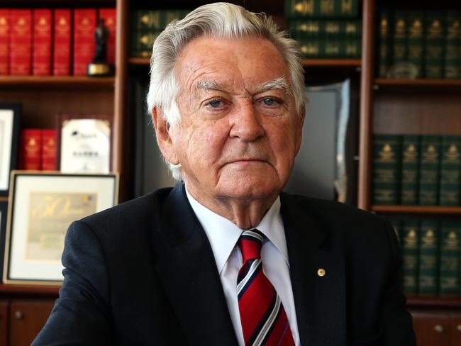 Bob Hawke at his office in Sydney, speaking on the release of the cabinet papers on January 1, 2014.Pic James Croucher