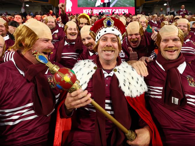 BQueensland fans at Suncorp Stadium. Picture: Chris Hyde/Getty Images