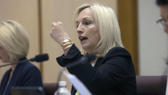 Australia Post chief executive Christine Holgate during Senate estimates in Canberra on Thursday. Picture: Gary Ramage