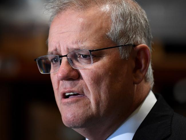 BRISBANE, AUSTRALIA - NewsWire Photos - MAY 18, 2021. Australian Prime Minister Scott Morrison visits Taipan Hose Systems in Caboolture, north of Brisbane.Picture: NCA NewsWire / Dan Peled