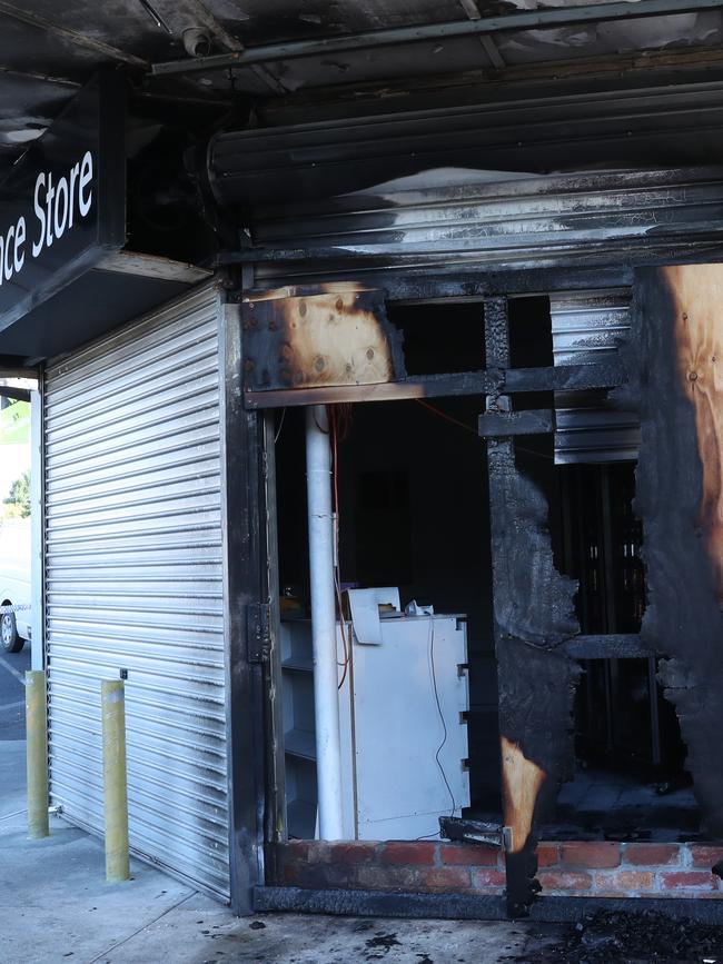 A tobacco store in Hadfield was torched a second time this week. Picture: David Crosling