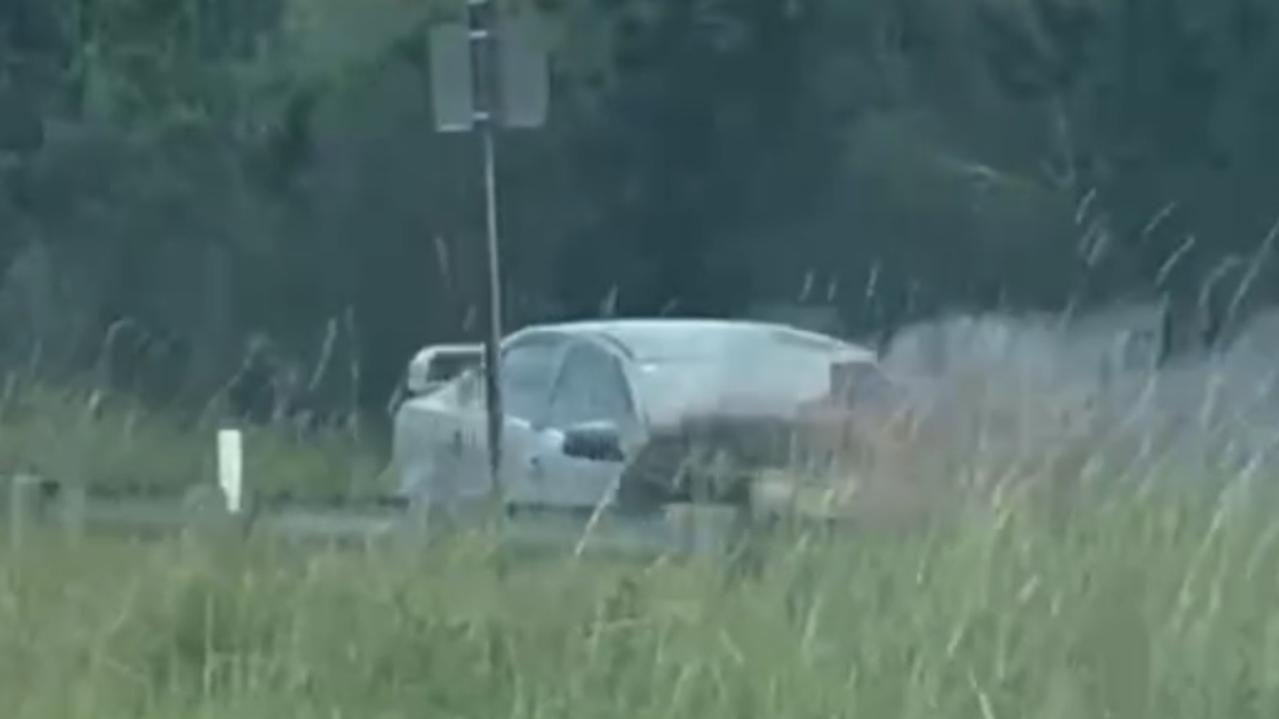 WATCH: Car fire causes traffic chaos on Bruce Hwy