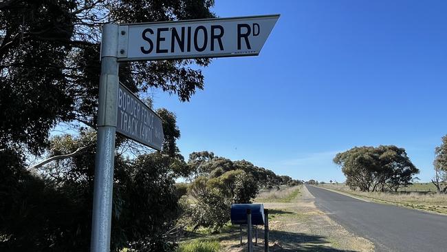 The crash scene at Senior, near Bordertown South Australia. Picture Dylan Hogarth