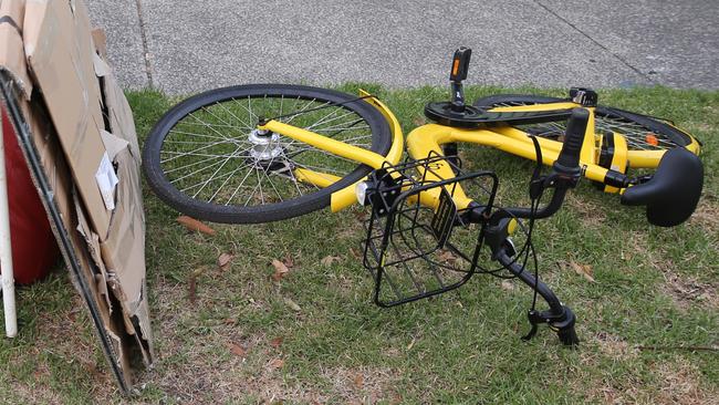 Dumped oBikes are among complaints about rubbish to the Snap Send Solve app.