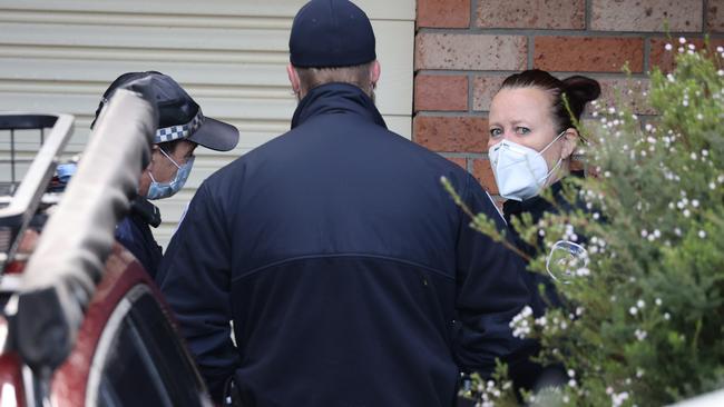 A 5-week-old baby was killed by the family dog believed to be an American Staffordshire Terrier at a house in Jeffs Close, Kariong on the Central Coast. Picture: David Swift