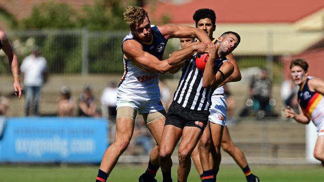 AFL rule changes - if not adopted by the SANFL - could bring an end to the Crows and Port Adelaide AFL reserves teams in the SANFL. Picture: Tom Huntley.