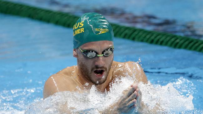 Josh Palmer training with the Australian swim team. Pic: Cameron Tandy