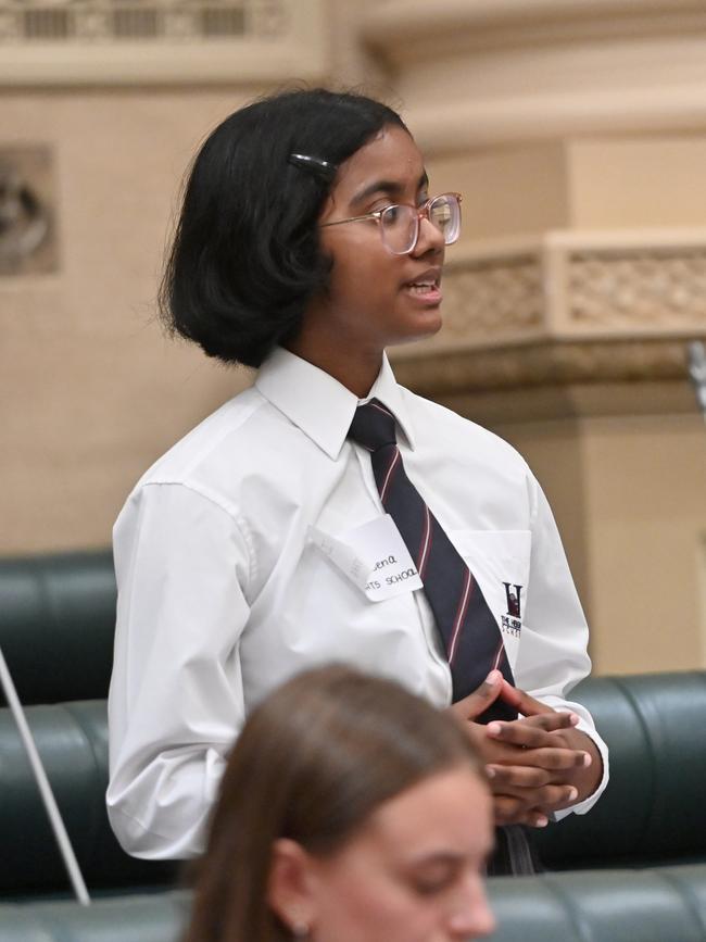 Teen Parliament 2024 scholarship recipient Indulee Jayawardena. Picture: Keryn Stevens