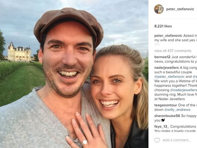 Pictured Peter Stefanovic with Sylvia Jeffreys from Peter's Instagram Page. "Asked my missus to be my wife and she said yes"