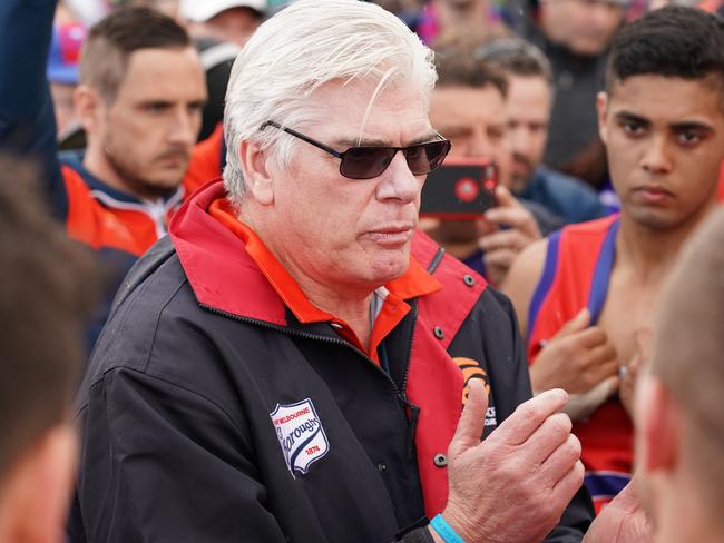 Gary Ayres at the Port Melbourne huddle.