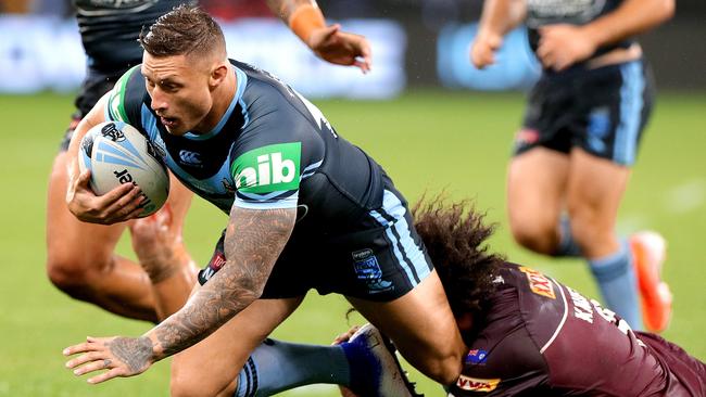 Tariq Sims in action for the Blues during the dominant game two win in Perth. Picture: AAP